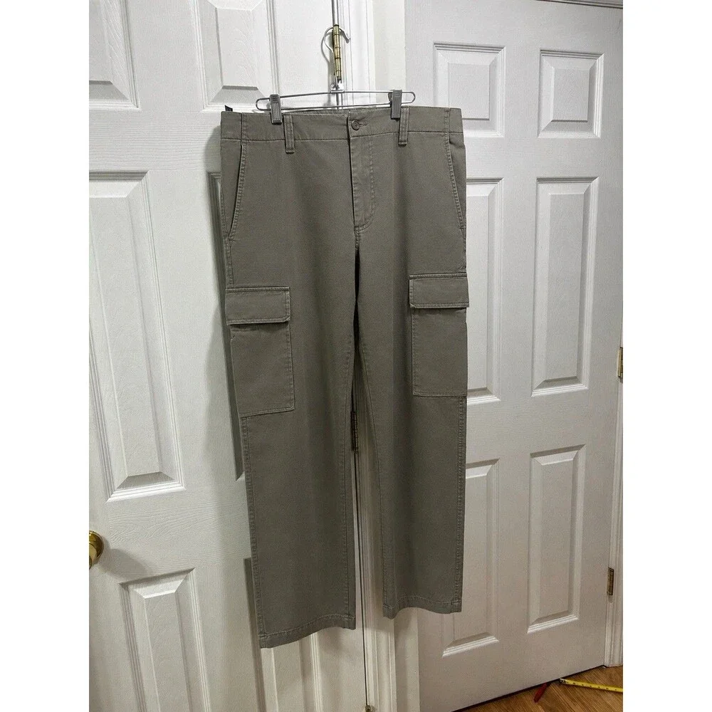 Banana Republic Men’s Cargo Pants 36x32 Relaxed Fit Gray 100% Cotton